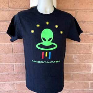 U of A T Shirt Area Zona 51 Graphic Tee Arizona Alien 100% Cotton Black Mens S